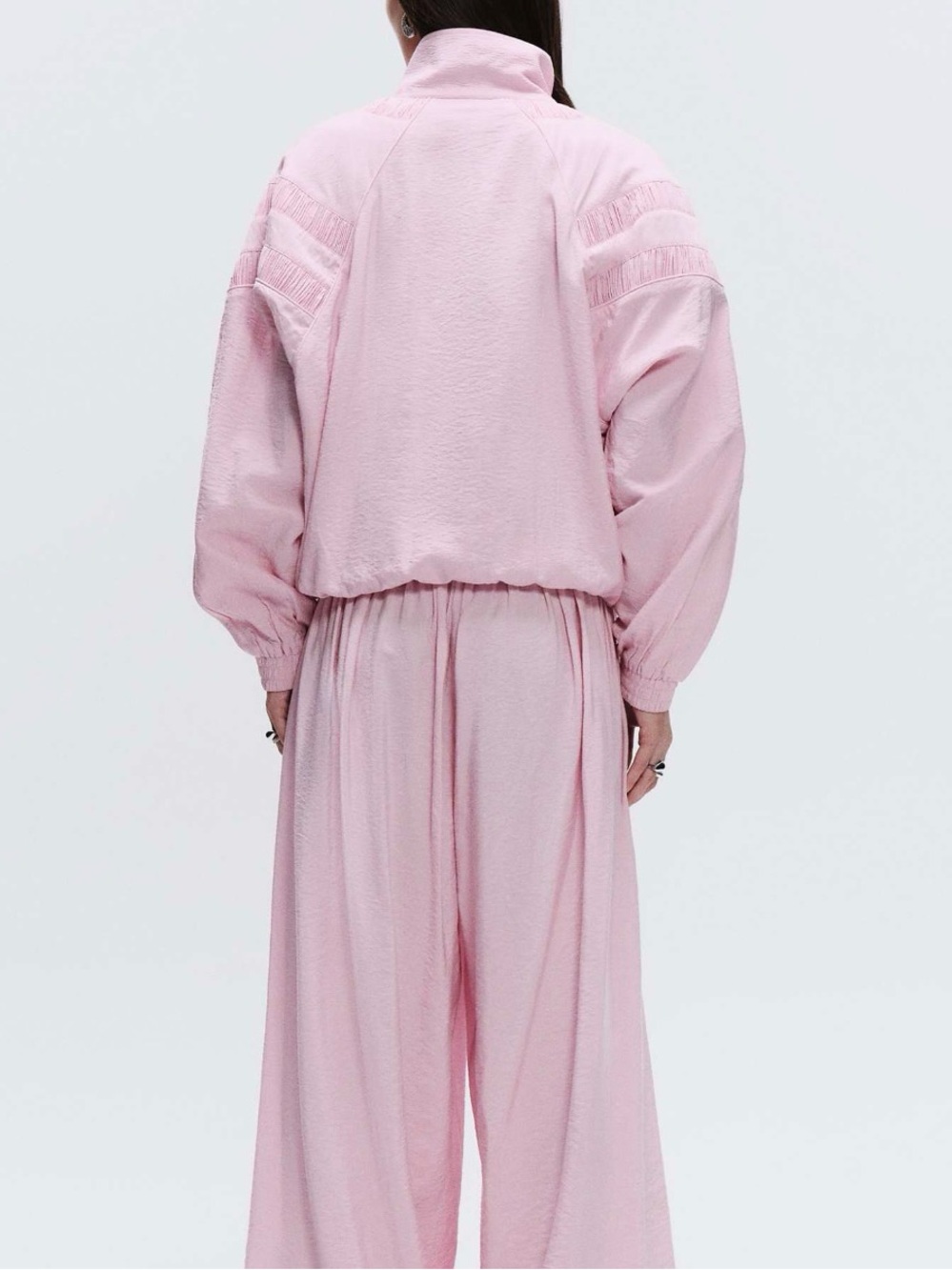 Asos x adidas Originals Pink Bomber Jacket with Black Stripes - Picture 2 of 3